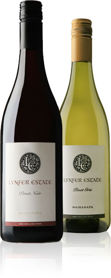Bottles of Lynfer Estate Wine